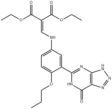 diethyl [[[3-(4,7-dihydro-7-oxo-1H-1,2,3-triazolo[4,5-d]pyrimidin-5-yl)-4-propoxyphenyl]amino]methylene]malonate Structure