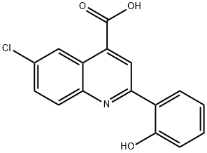 6-CHLORO-2-(2-HYDROXY-PHENYL)-QUINOLINE-4-CARBOXYLIC ACID Struktur