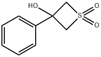 3-Hydroxy-3-phenylthietane 1,1-dioxide Struktur