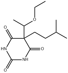 5-(1-Ethoxyethyl)-5-isopentylbarbituric acid 结构式