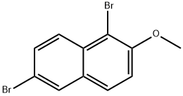 1,6-ジブロモ-2-メトキシナフタレン 化学構造式