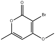 3-ブロモ-4-メトキシ-6-メチル-2H-ピラン-2-オン 化学構造式