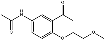 3'-アセチル-4'-(2-メトキシエトキシ)アセトアニリド 化学構造式