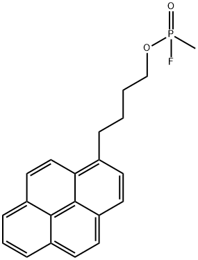4-(1-pyrenyl)butyl methylphosphonofluoridate Struktur