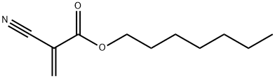 2-シアノアクリル酸ヘプチル 化学構造式