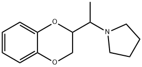 2-[1-(1-ピロリジニル)エチル]-1,4-ベンゾジオキサン 化学構造式