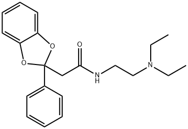 N-(2-Diethylaminoethyl)-2-phenyl-1,3-benzodioxole-2-acetamide Struktur