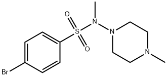 p-Bromo-N-methyl-N-(4-methyl-1-piperazinyl)benzenesulfonamide Struktur