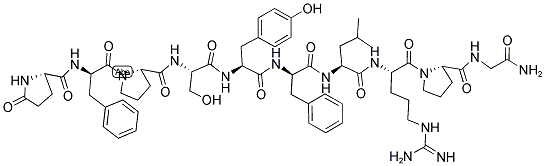 PYR-D-PHE-PRO-SER-TYR-D-PHE-LEU-ARG-PRO-GLY-NH2 Struktur