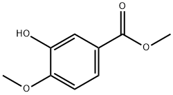 3-羟基-4-甲氧基苯甲酸甲酯,6702-50-7,结构式