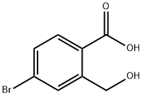 BENZOIC ACID, 4-BROMO-2-(HYDROXYMETHYL)- Structure