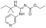 N-[(tert-ペンチルアミノ)(3-ピリジルアミノ)メチレン]カルバミン酸エチル 化学構造式