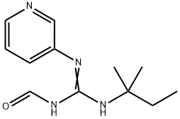 N-[(tert-ペンチルアミノ)(3-ピリジニルアミノ)メチレン]ホルムアミド 化学構造式