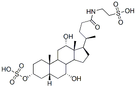 2-[[(3a,5b,7a,12a)-7,12-dihydroxy-24-oxo-3-(sulfooxy)cholan-24-yl]amino]-ethanesulfonic acid Structure