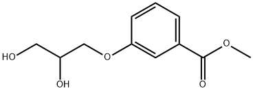 m-(2,3-ジヒドロキシプロポキシ)安息香酸メチル 化学構造式