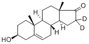 デヒドロエピアンドロステロン-16,16-D2 化学構造式
