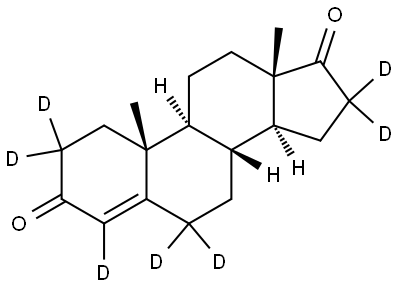 4-ANDROSTEN-3,17-DIONE-2,2,4,6,6,16,16-D7 Structure