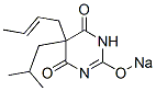 5-(2-Butenyl)-5-isobutyl-2-sodiooxy-4,6(1H,5H)-pyrimidinedione Struktur