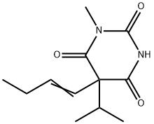 1-Methyl-5-(1-butenyl)-5-isopropylbarbituric acid Struktur