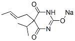 5-(2-ブテニル)-5-イソプロピル-2-ソジオオキシ-4,6(1H,5H)-ピリミジンジオン 化学構造式