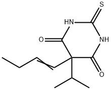 5-(1-ブテニル)-2,3-ジヒドロ-5-イソプロピル-2-チオキソ-4,6(1H,5H)-ピリミジンジオン 化学構造式