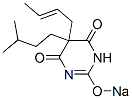 5-(2-Butenyl)-5-(3-methylbutyl)-2-sodiooxy-4,6(1H,5H)-pyrimidinedione Struktur