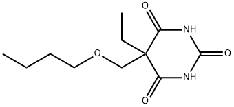 5-(Butoxymethyl)-5-ethylbarbituric acid Struktur
