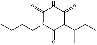 1-ブチル-5-sec-ブチルバルビツル酸 化学構造式
