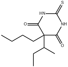 5-ブチル-5-sec-ブチル-2,3-ジヒドロ-2-チオキソ-4,6(1H,5H)-ピリミジンジオン 化学構造式