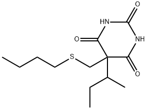 5-sec-Butyl-5-(butylthiomethyl)-2-sodiooxy-4,6(1H,5H)-pyrimidinedione Struktur