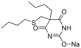 5-ブチル-5-(ブチルチオメチル)-2-ソジオオキシ-4,6(1H,5H)-ピリミジンジオン 化学構造式