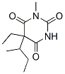 5-sec-ブチル-5-エチル-1-メチルバルビツル酸 化学構造式
