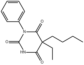 5-Butyl-5-ethyl-1-phenyl-2,4,6(1H,3H,5H)-pyrimidinetrione Struktur