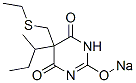 5-sec-ブチル-5-(エチルチオメチル)-2-ソジオオキシ-4,6(1H,5H)-ピリミジンジオン 化学構造式