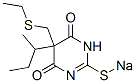 5-sec-Butyl-5-(ethylthiomethyl)-2-sodiothio-4,6(1H,5H)-pyrimidinedione Structure