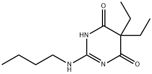 2-(Butylimino)-5,5-diethyl-2,3-dihydro-4,6(1H,5H)-pyrimidinedione Struktur