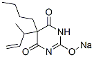 5-Butyl-5-(1-methyl-2-propenyl)-2-sodiooxy-4,6(1H,5H)-pyrimidinedione Structure
