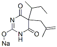 5-sec-ブチル-5-(2-メチル-2-プロペニル)-2-ソジオオキシ-4,6(1H,5H)-ピリミジンジオン 化学構造式