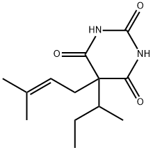 5-sec-Butyl-5-(3-methyl-2-butenyl)barbituric acid Struktur