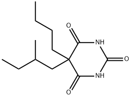 5-ブチル-5-(2-メチルブチル)-2,4,6(1H,3H,5H)-ピリミジントリオン 化学構造式