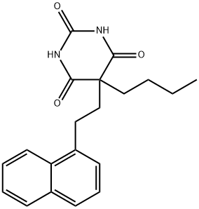 5-Butyl-5-[2-(1-naphtyl)ethyl]-2,4,6(1H,3H,5H)-pyrimidinetrione Struktur