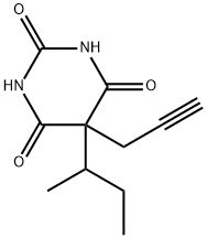 5-sec-ブチル-5-(2-プロピニル)-2,4,6(1H,3H,5H)-ピリミジントリオン 化学構造式
