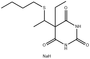 5-[1-(Butylthio)ethyl]-5-ethyl-2-sodiooxy-4,6(1H,5H)-pyrimidinedione,67050-64-0,结构式