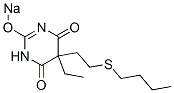 5-[2-(ブチルチオ)エチル]-5-エチル-2-ソジオオキシ-4,6(1H,5H)-ピリミジンジオン 化学構造式