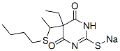 5-[1-(ブチルチオ)エチル]-5-エチル-2-ソジオチオ-4,6(1H,5H)-ピリミジンジオン 化学構造式