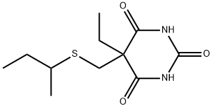 5-(sec-Butylthiomethyl)-5-ethyl-2-sodiooxy-4,6(1H,5H)-pyrimidinedione Structure