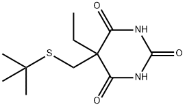 5-(tert-Butylthiomethyl)-5-ethyl-2-sodiooxy-4,6(1H,5H)-pyrimidinedione Struktur