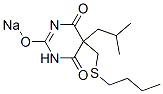 5-(Butylthiomethyl)-5-isobutyl-2-sodiooxy-4,6(1H,5H)-pyrimidinedione Struktur