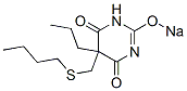 5-(ブチルチオメチル)-5-プロピル-2-ソジオオキシ-4,6(1H,5H)-ピリミジンジオン 化学構造式