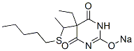 5-エチル-5-[1-(ペンチルチオ)エチル]-2-ソジオオキシ-4,6(1H,5H)-ピリミジンジオン 化学構造式